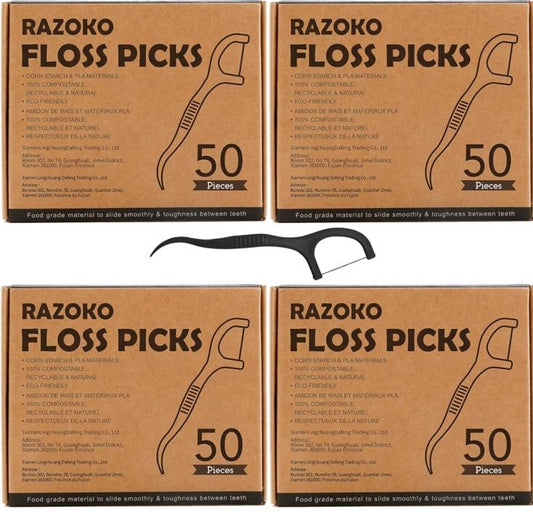 Floss picks ( Charcoal )